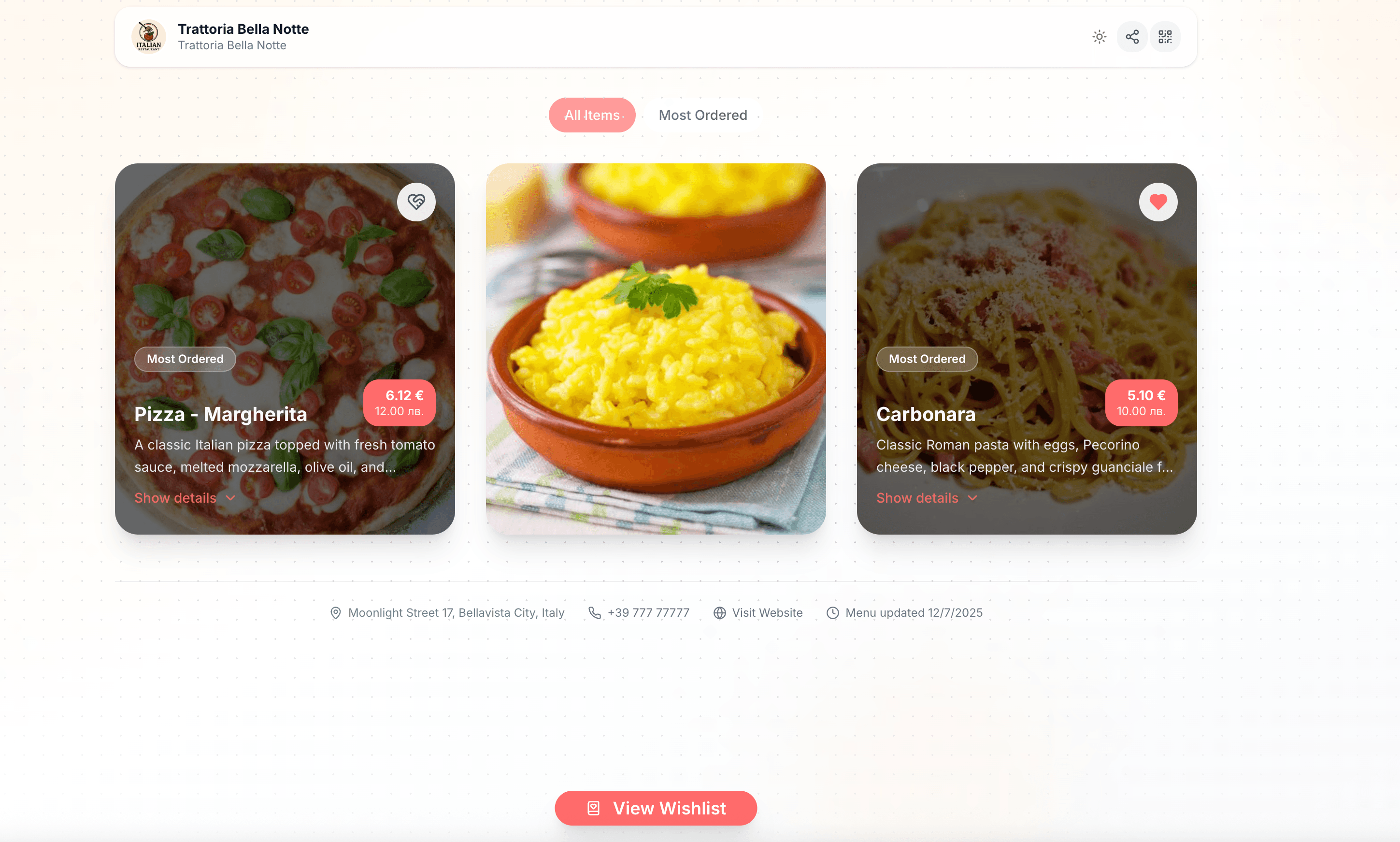 Digital Menu Solutions for Restaurants | Pixel Menu
